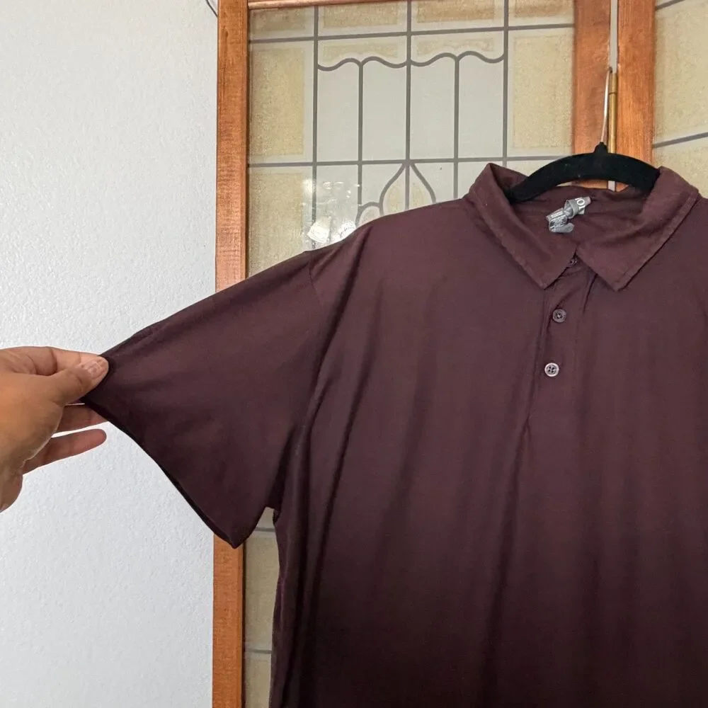 Vuori Strato Tech Polo In Raisin Heather Men's Work Wear Casual Going Out Size S